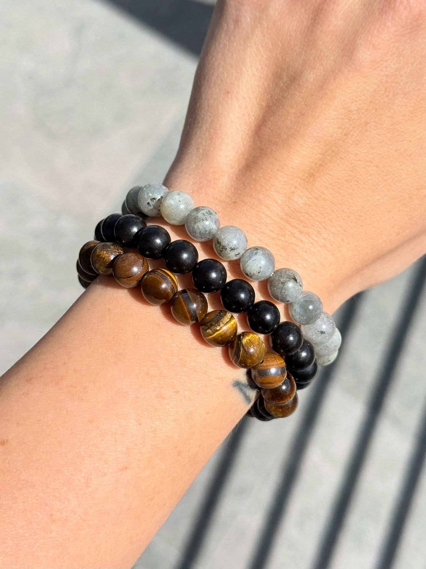 Protection Crystal Set – Labradorite, Jet & Tiger’s Eye