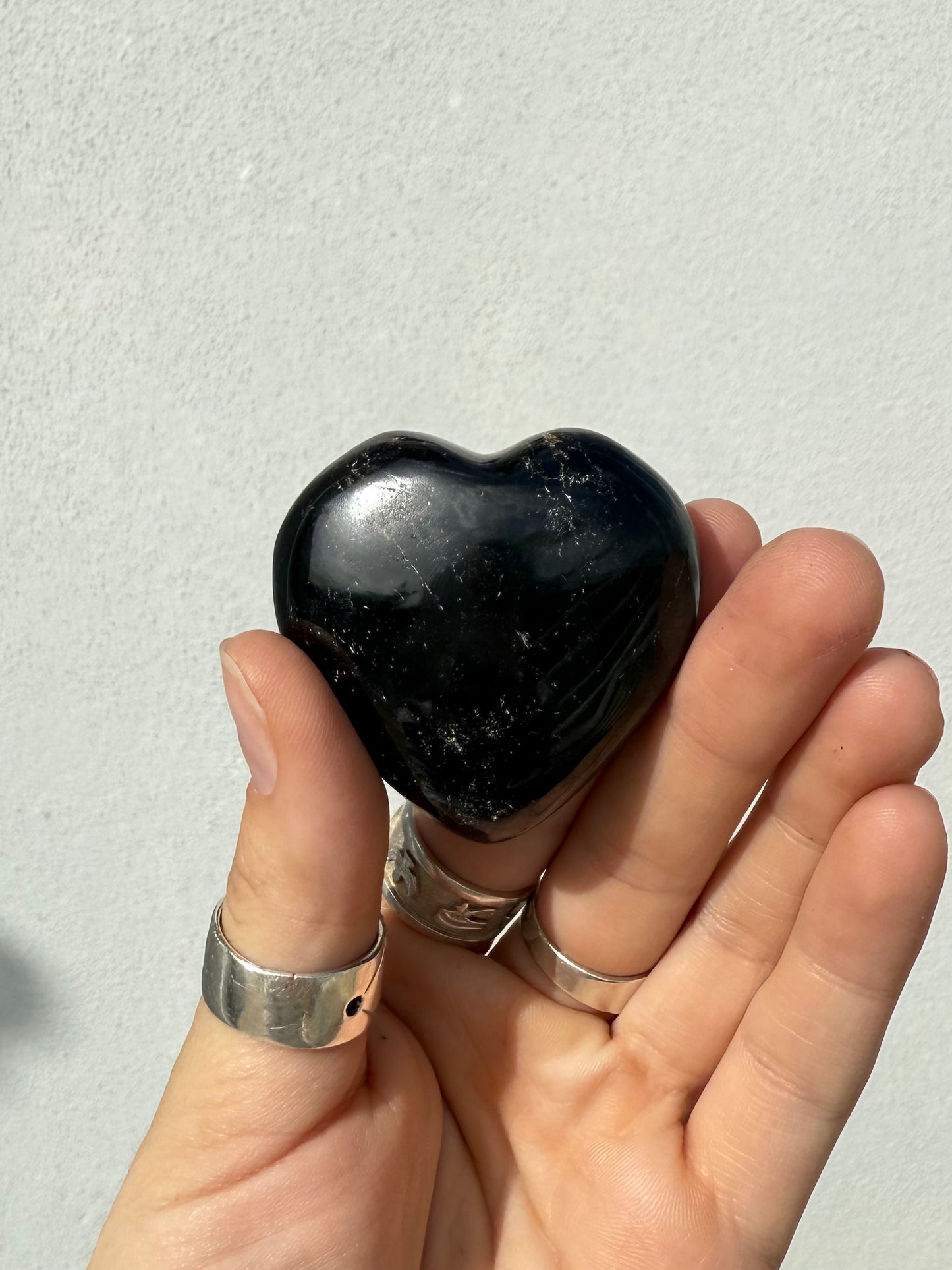 Black Tourmaline Heart