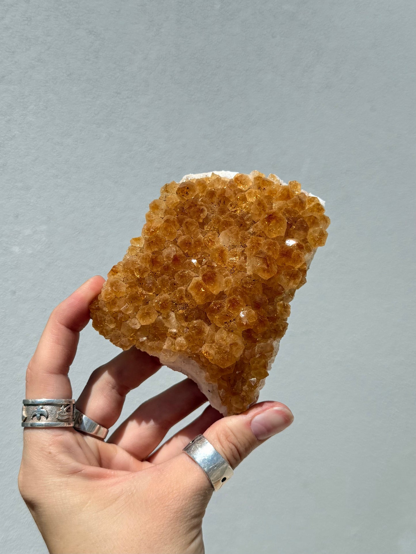 Heart Treated Citrine Cluster