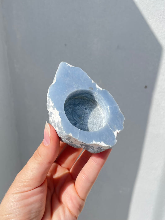 Angelite Tealight Candle Holder - Perú