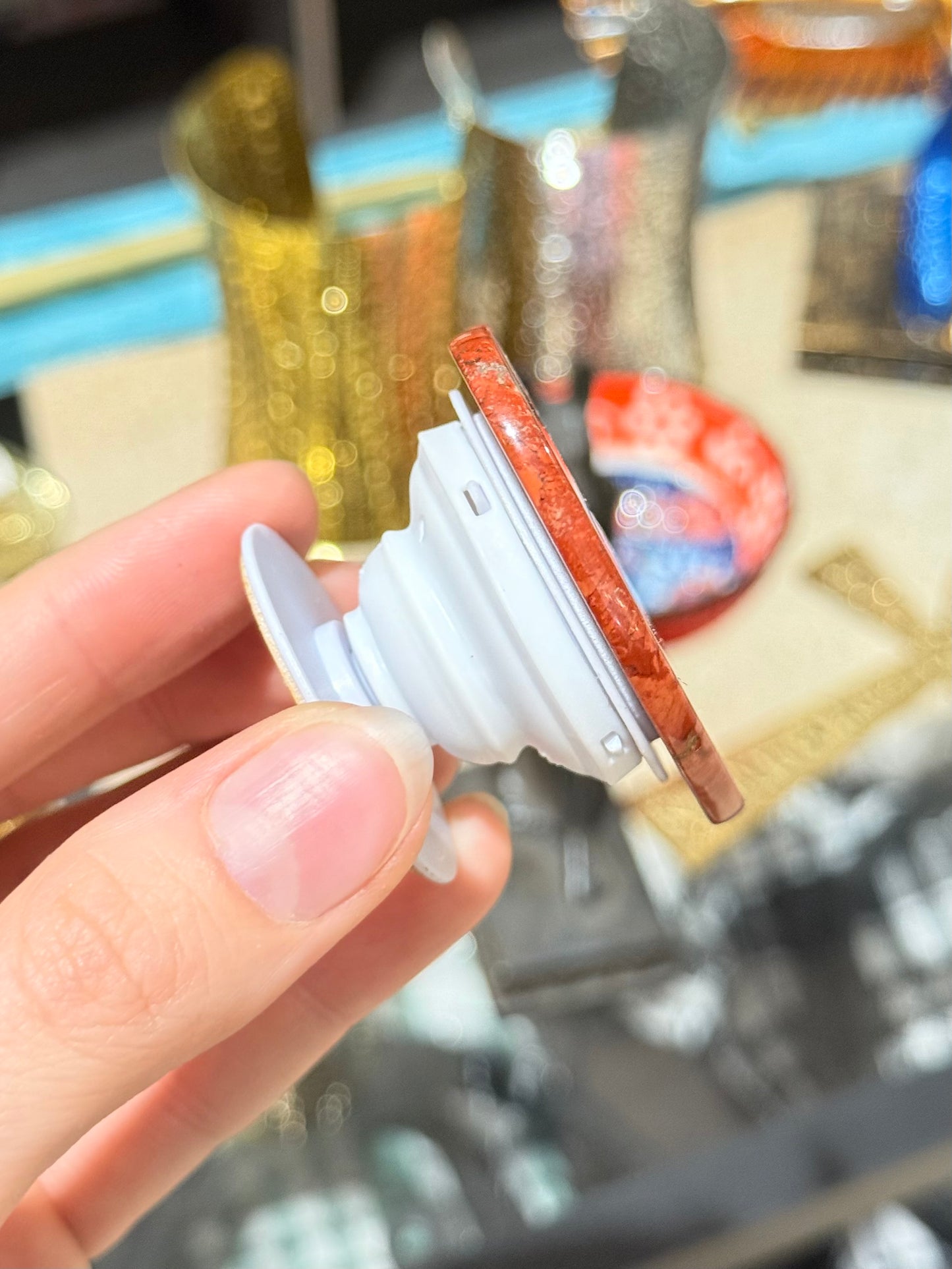 Red Jasper Pop Socket Phone Holder