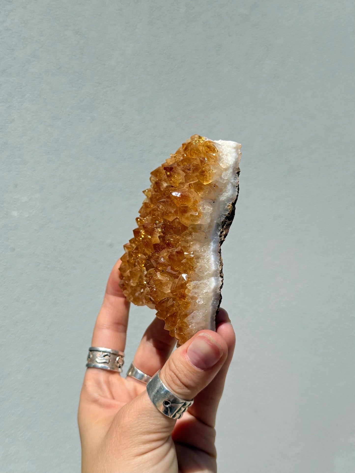 Heart Treated Citrine Cluster
