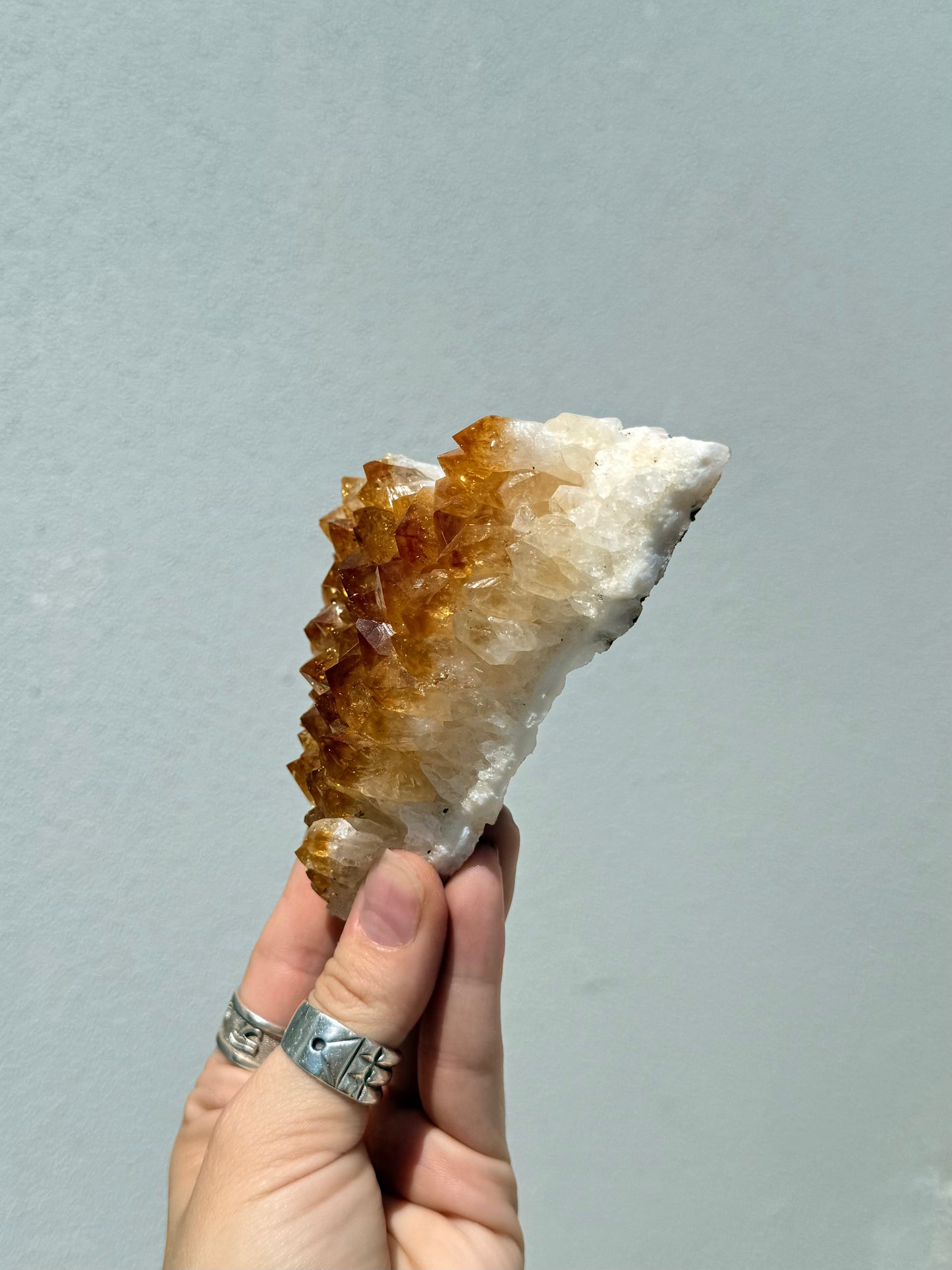 Heart Treated Citrine Cluster