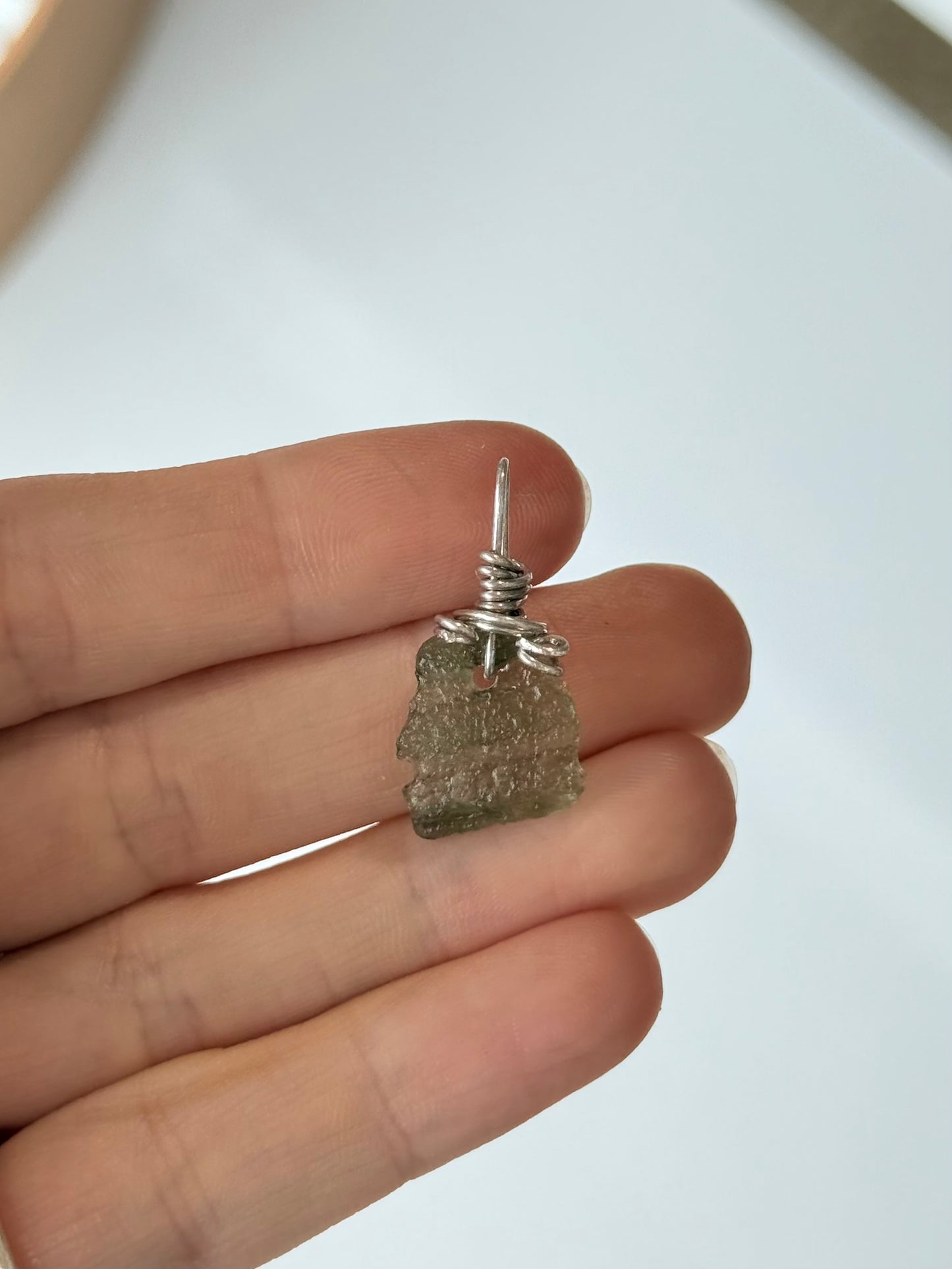 Moldavite Pendant ( Silver 925 Wire )