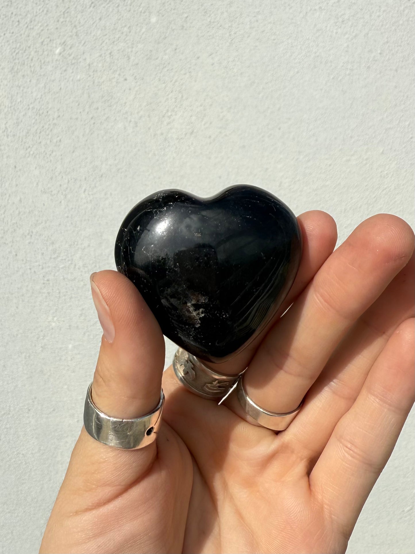 Black Tourmaline Heart