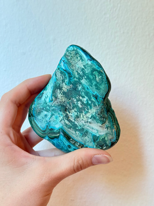 Malachite and chrysocolla ( Polished )