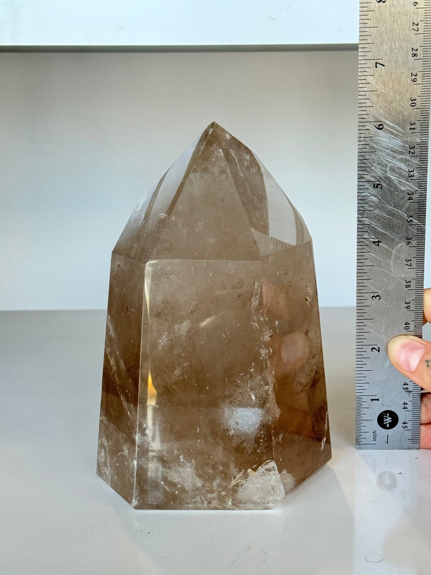 Smoky and Rutilated Quartz Point