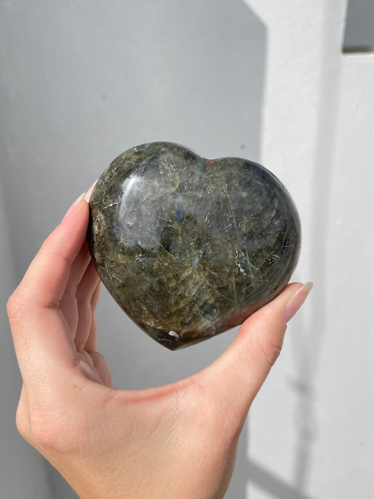 Labradorite Heart