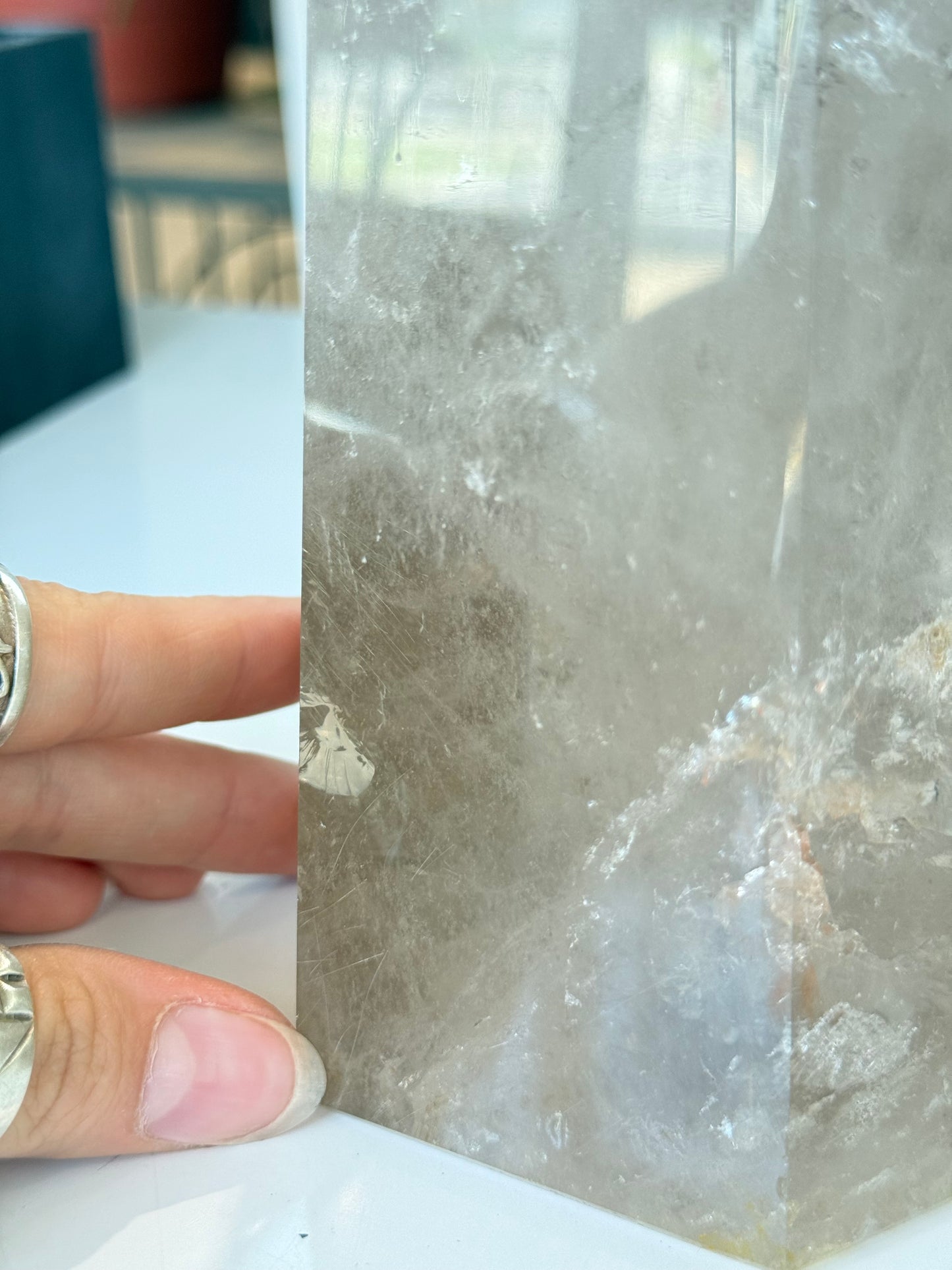 Smoky and Rutilated Quartz Point