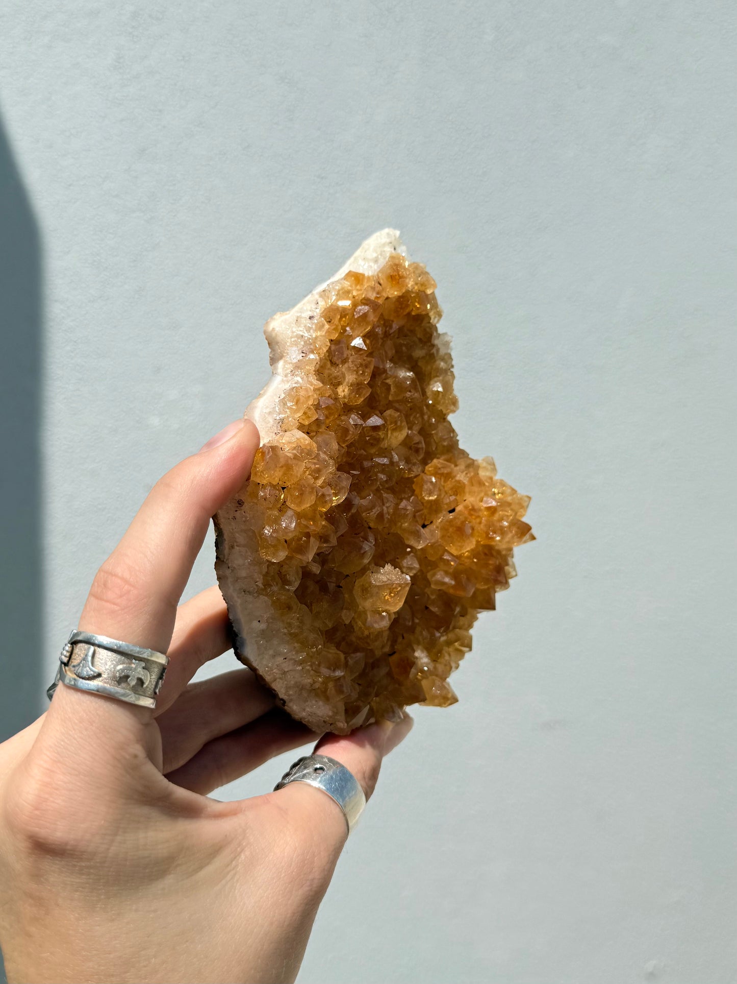 Heart Treated Citrine Cluster