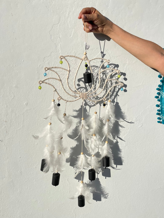 Lotus Flower & Bells Dream Catcher