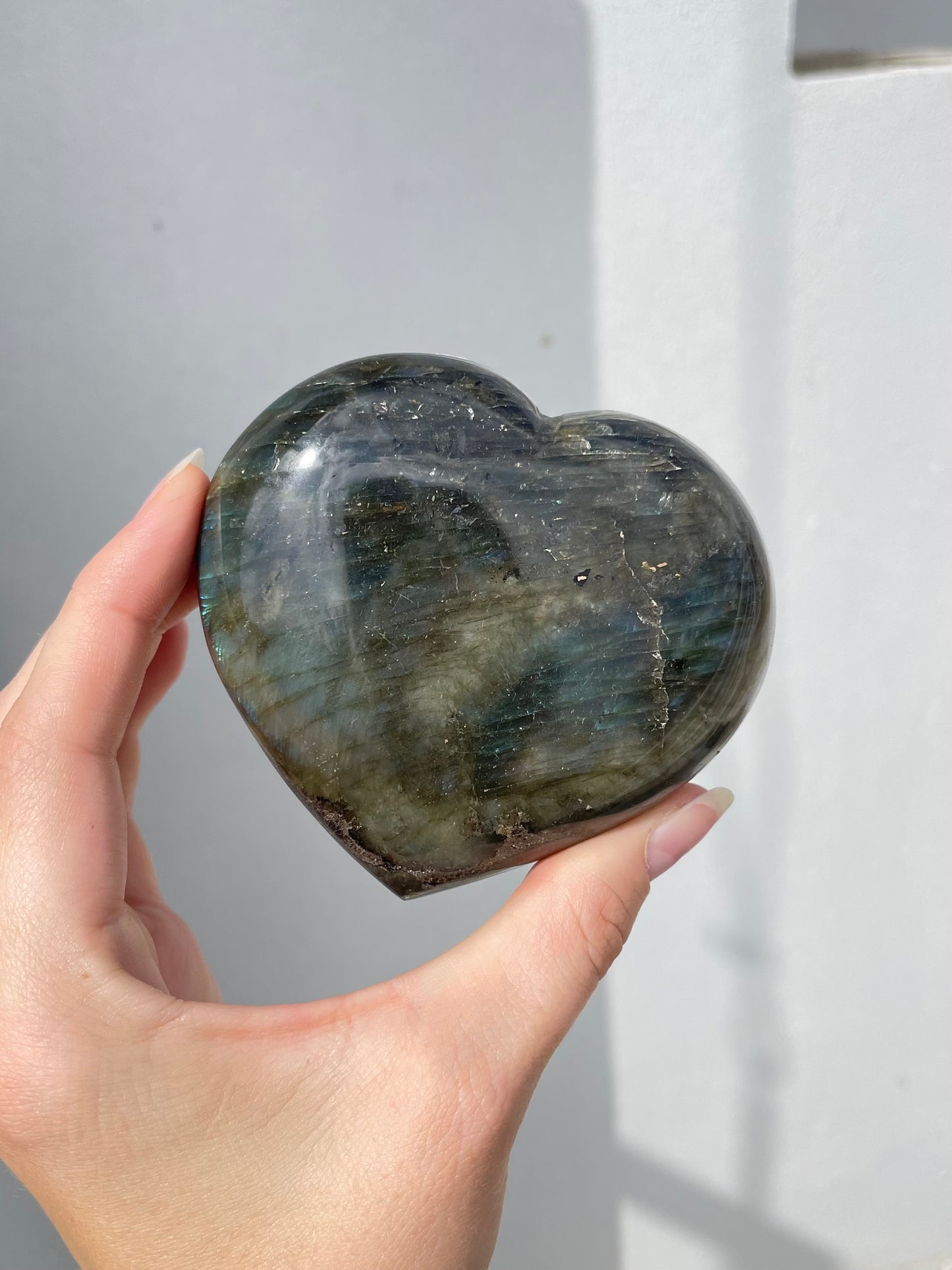 Labradorite Heart