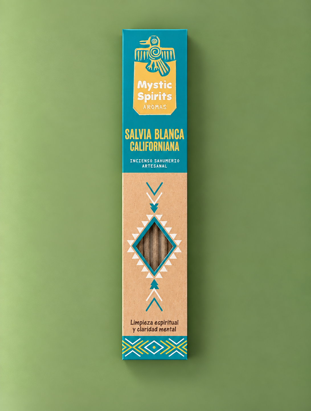 Aromas Mystic Spirit California White Sage Incense / Incienso Aromas Mystic Spirit Salvia Blanca de California