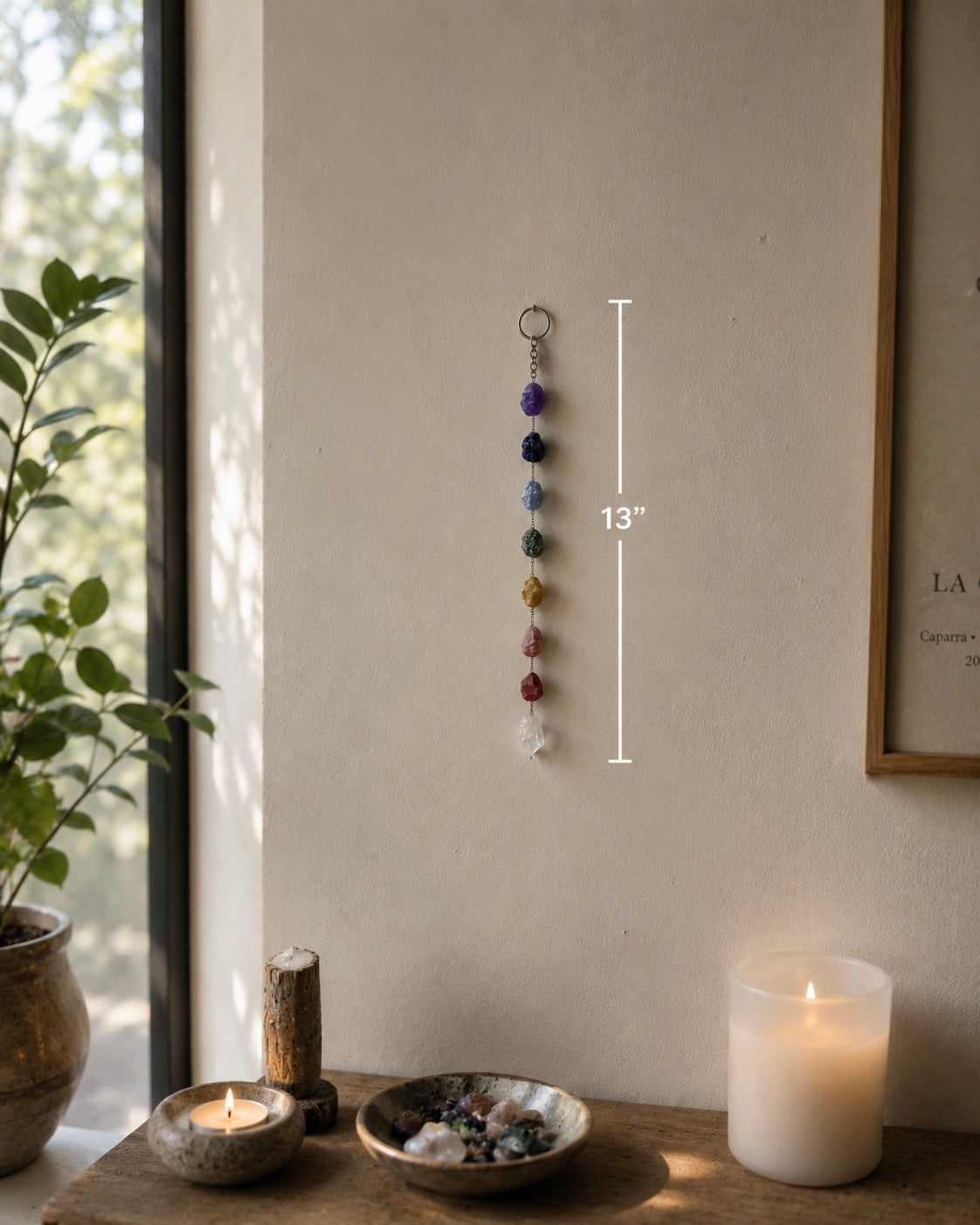 Chakra Crystal Wall Decor | Decoración de Pared de Chakras