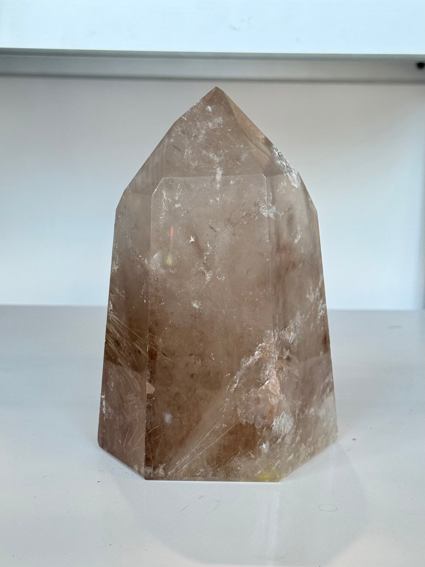 Smoky and Rutilated Quartz Point