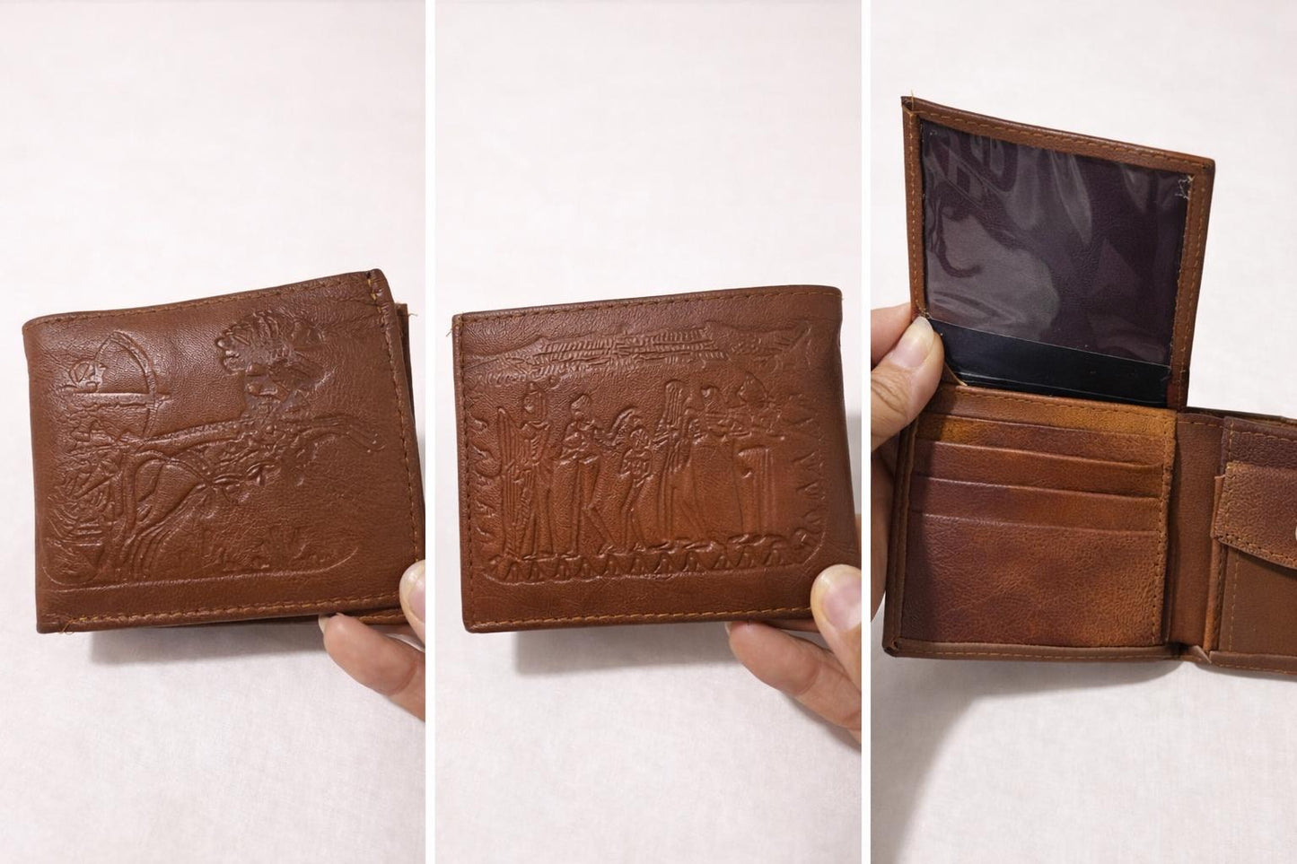 Pre-Order: Wallet Pequeña Cuero ( Color marrón) Egipcias