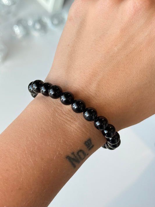 Black Obsidian 8mm Bracelet / Pulsera de Obsidiana Negra 8mm