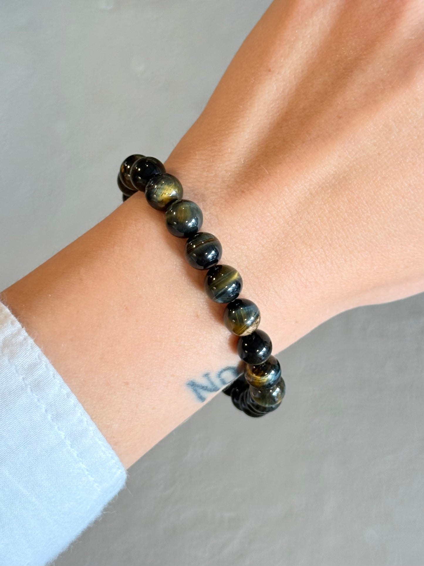 Blue/ Gold Tiger Eye Bracelet 8mm