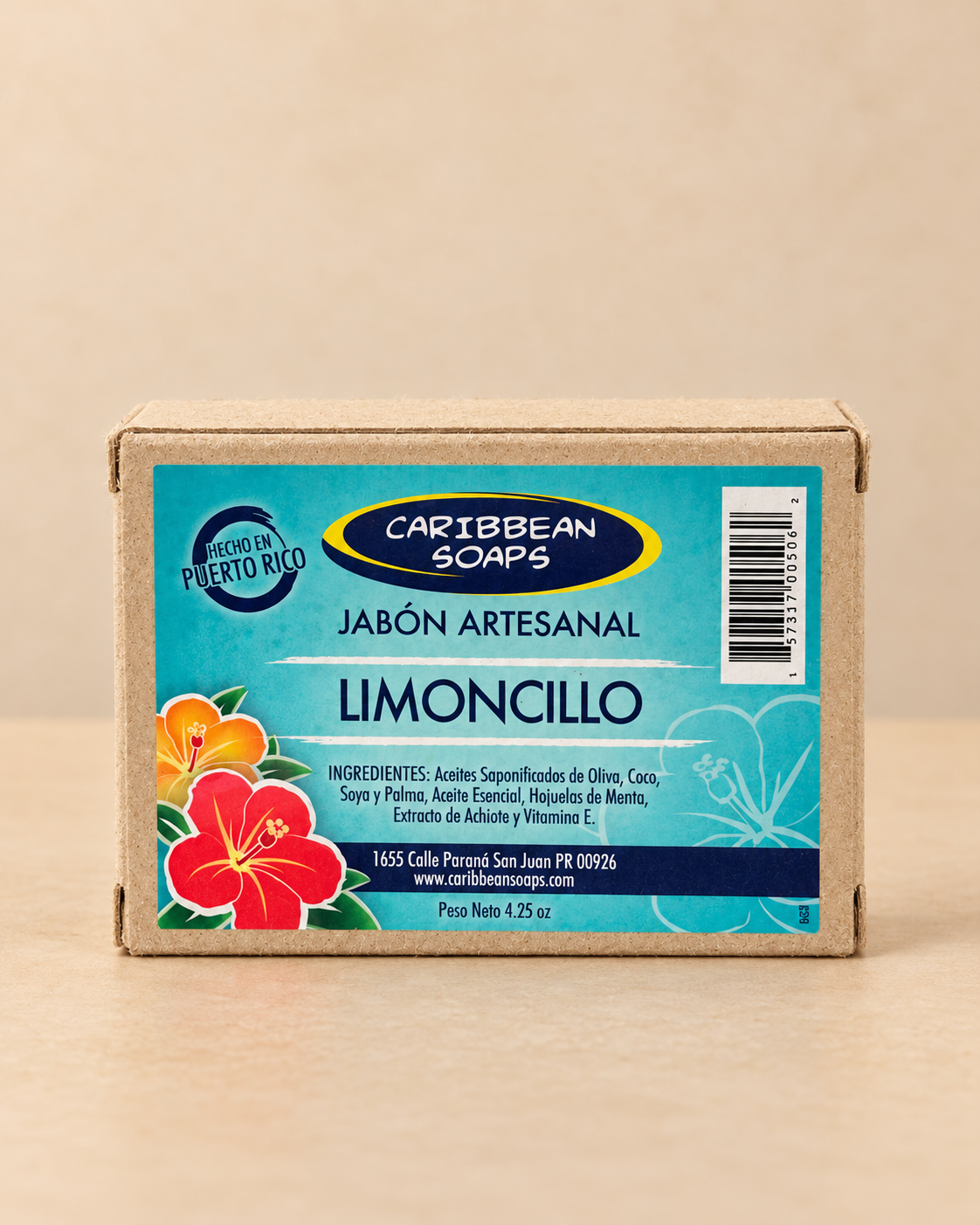 Caribbean Soaps Lemongrass Artisan Soap | Jabón Artesanal de Limoncillo Caribbean Soaps