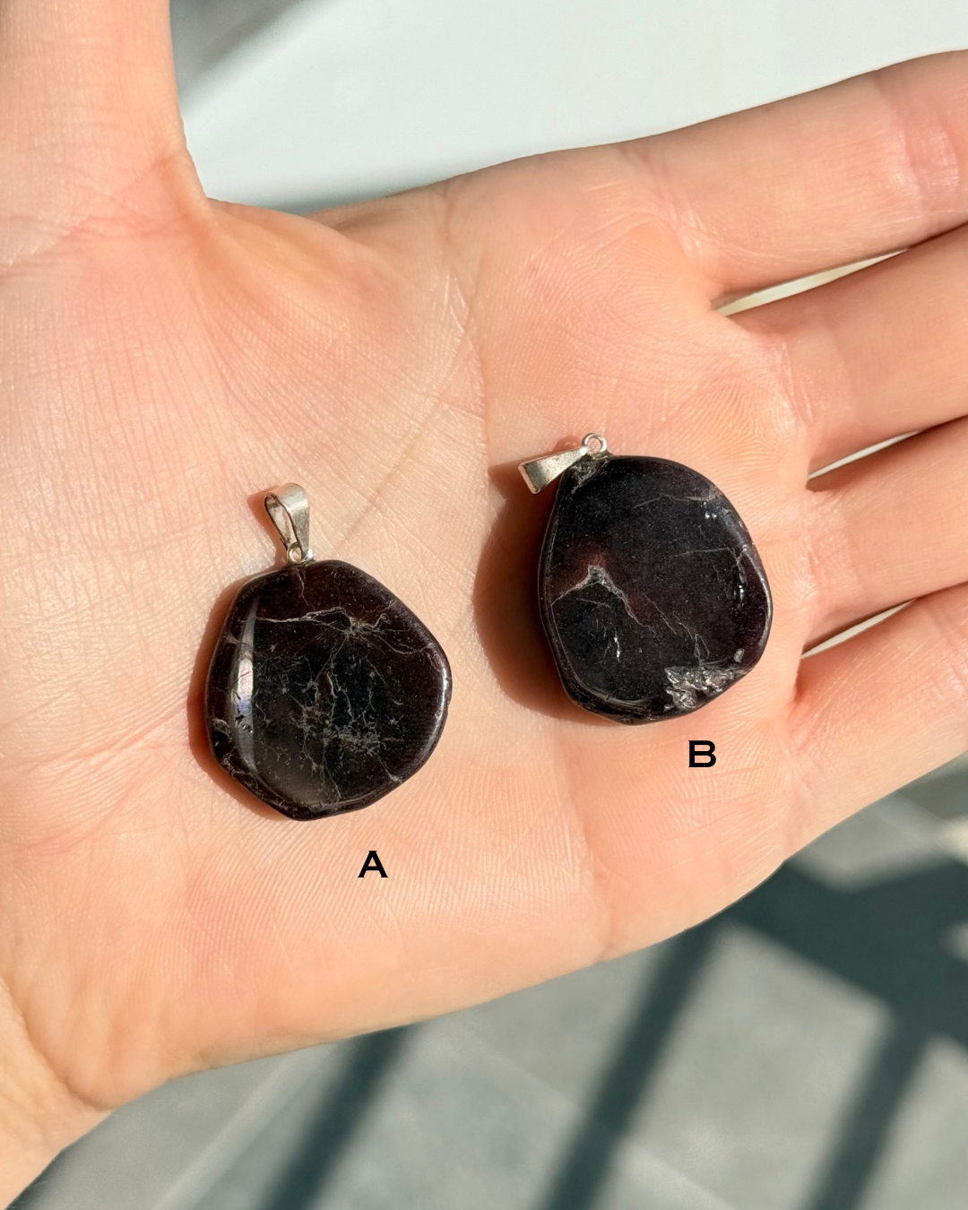 Polished Garnet Pendant