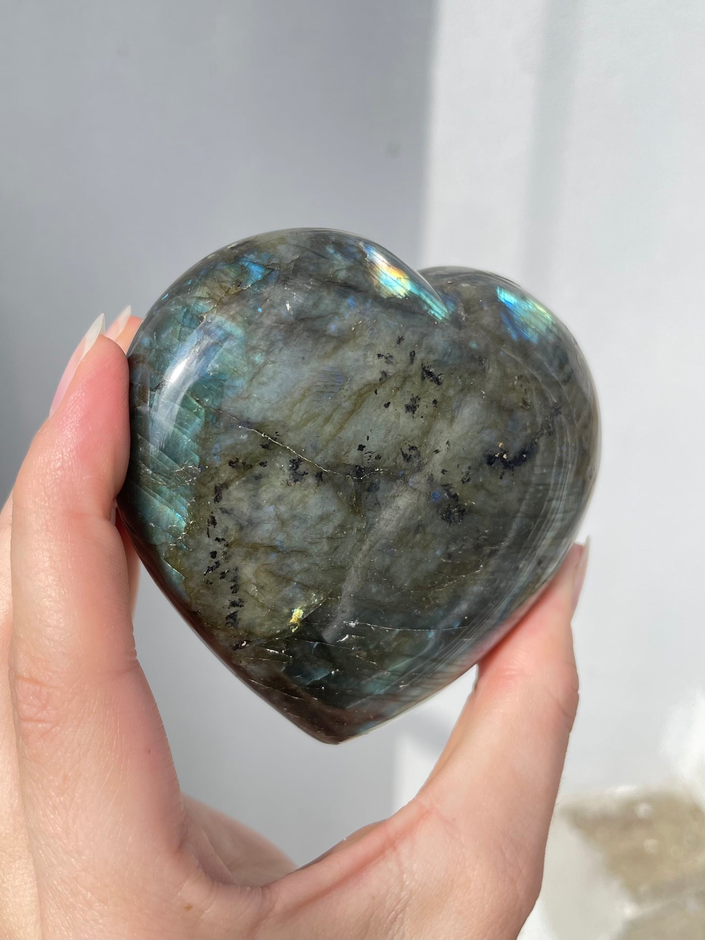 Labradorite Heart