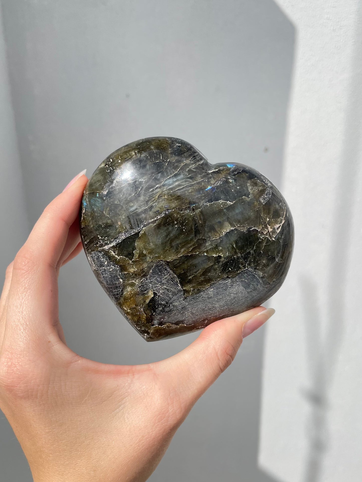 Labradorite Heart
