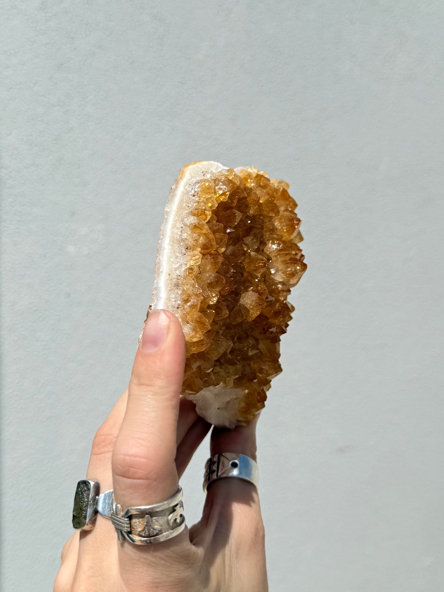 Heart Treated Citrine Cluster