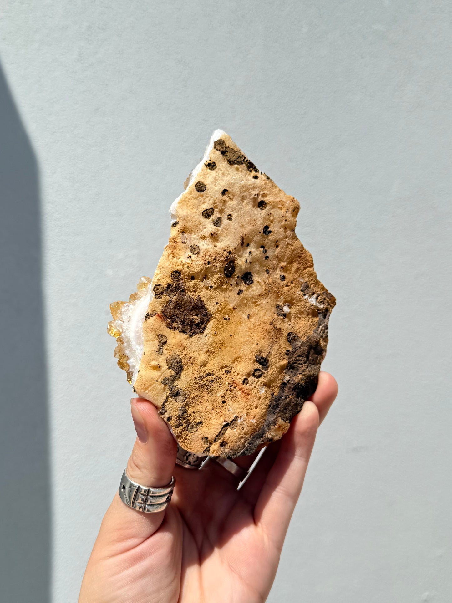 Heart Treated Citrine Cluster