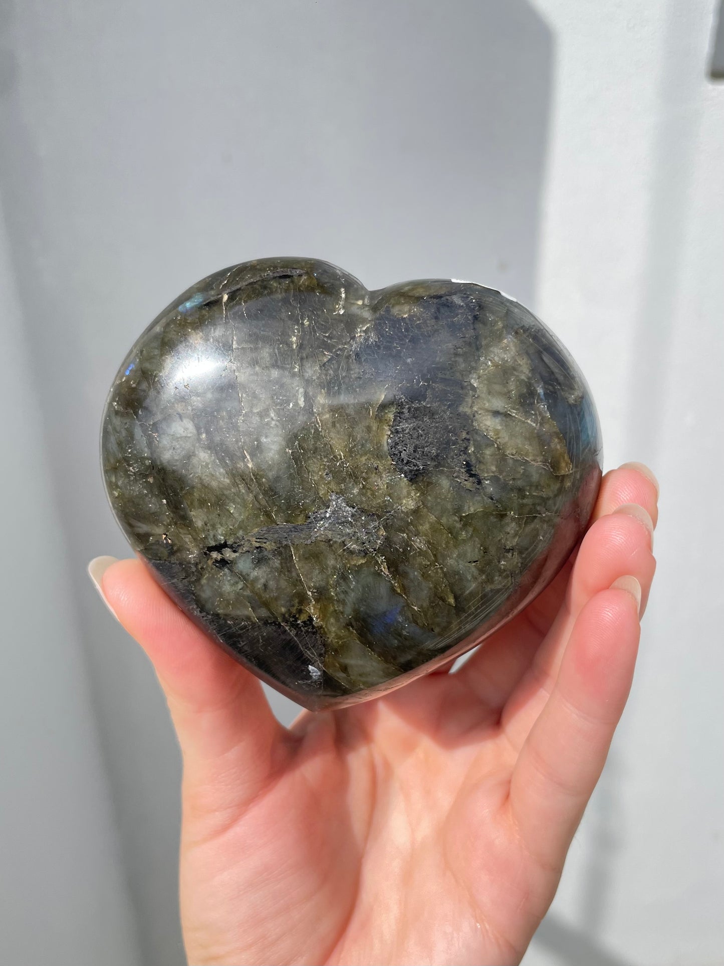 Labradorite Heart