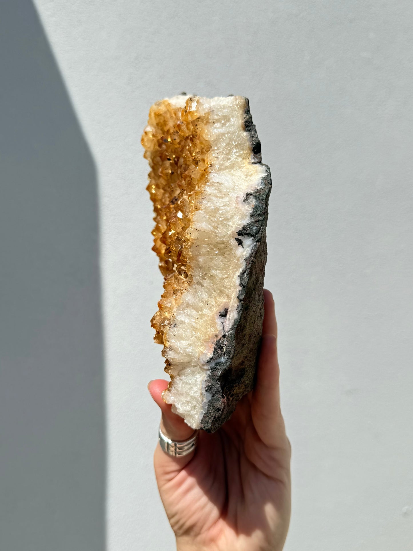 Heart Treated Citrine Cluster