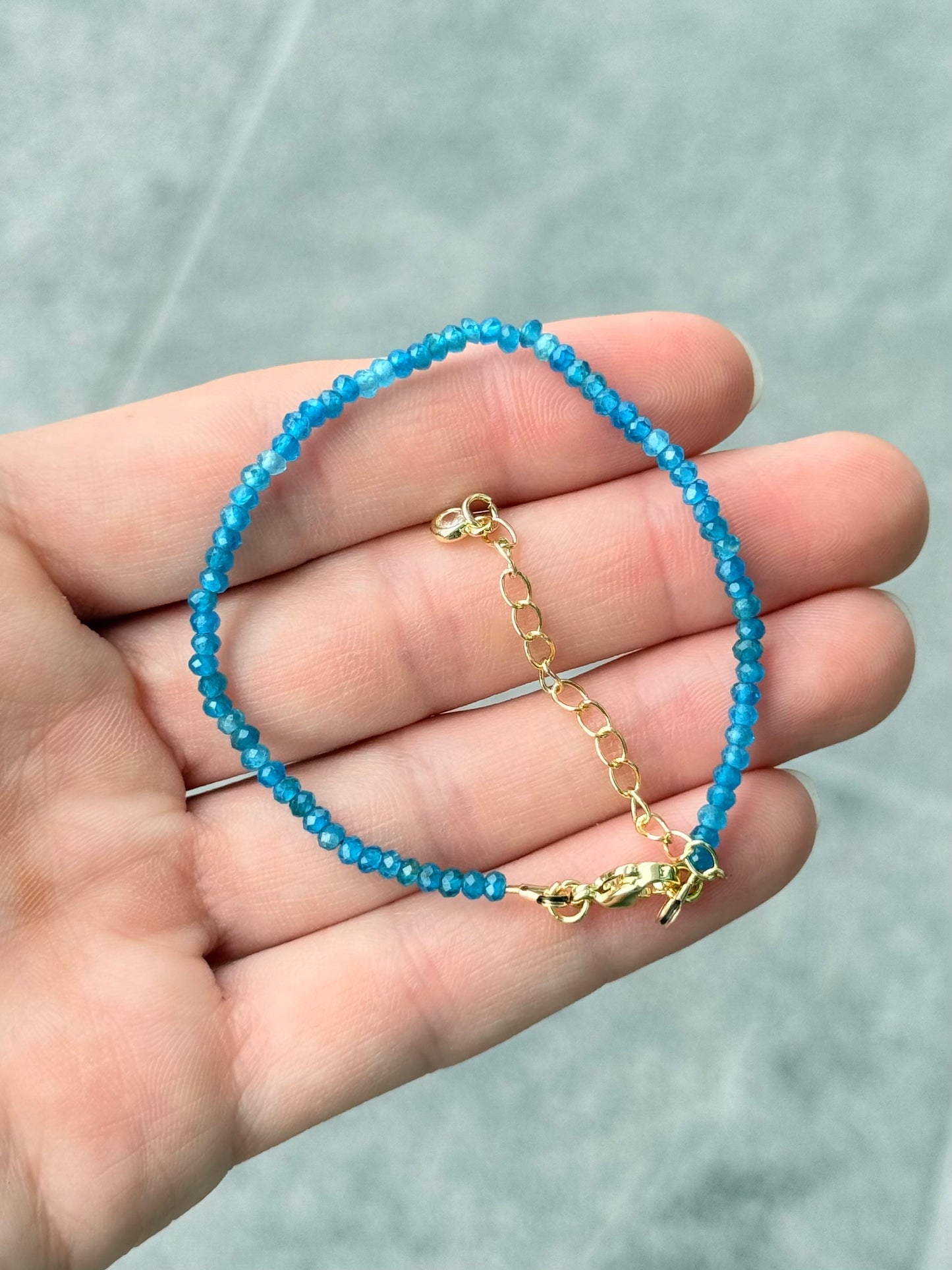 Blue Apatite Faceted Bracelet