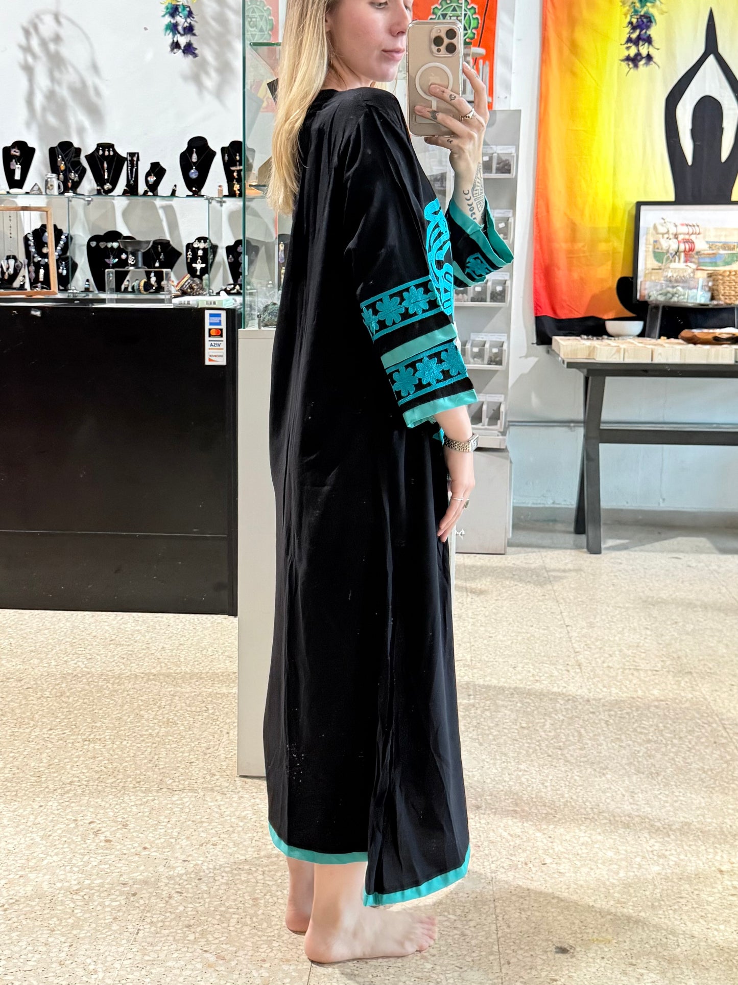 100% Cotton Dress ( Black )