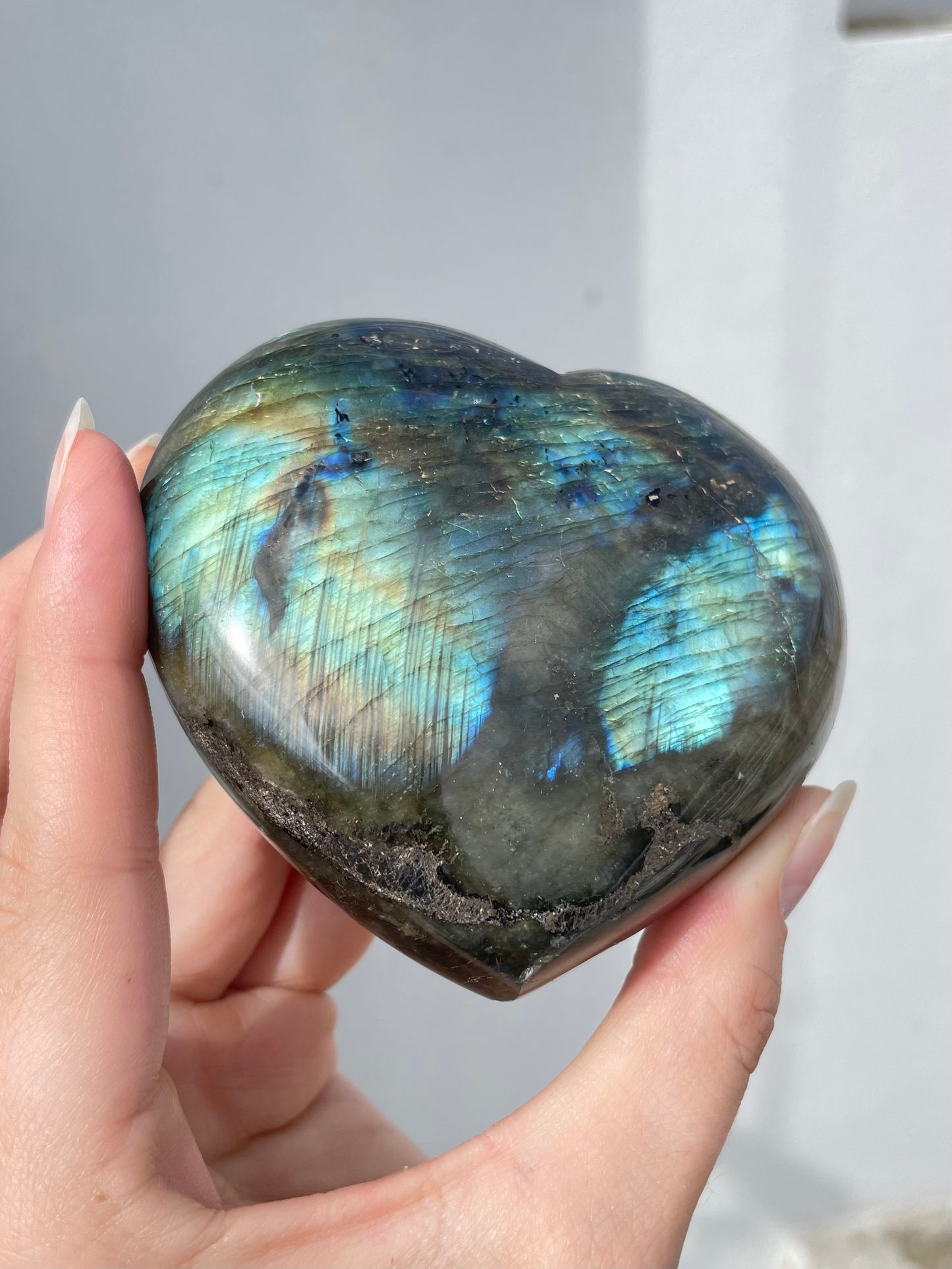 Labradorite Heart