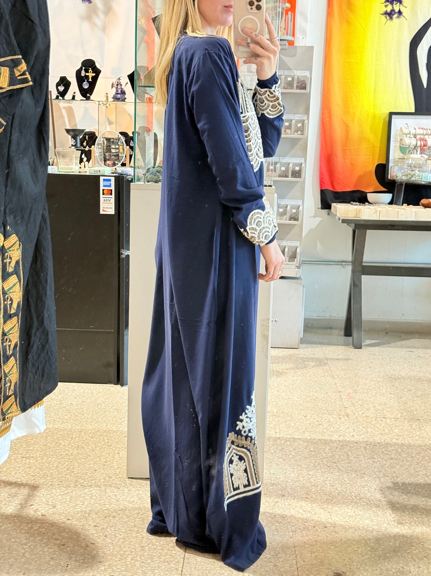100% Cotton Dress ( Dark Blue )