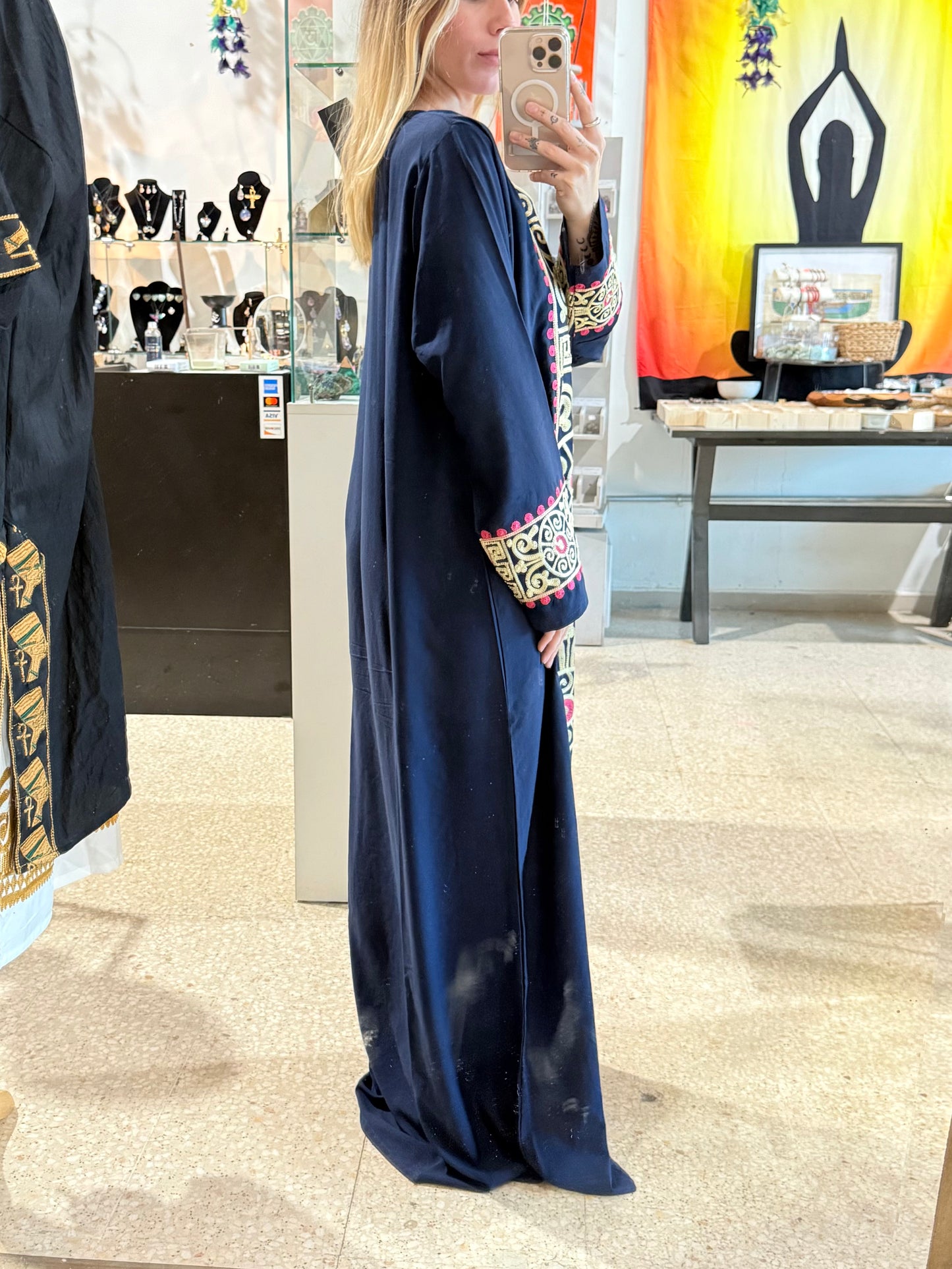 100% Cotton Dress ( Dark Blue )
