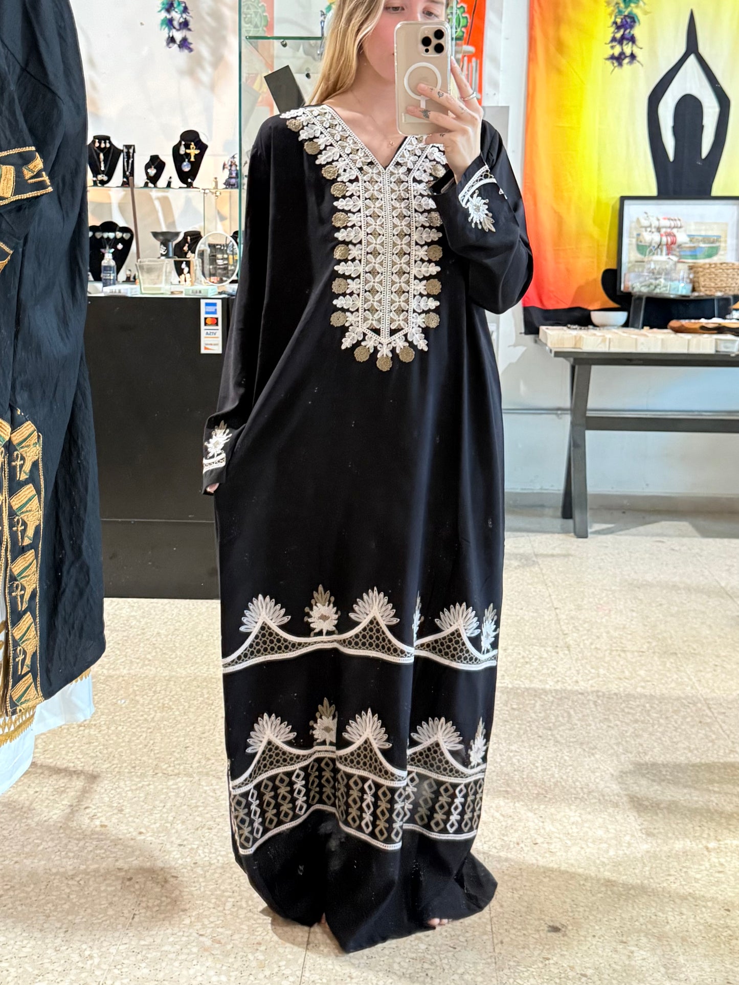 100% Cotton Dress ( Black )