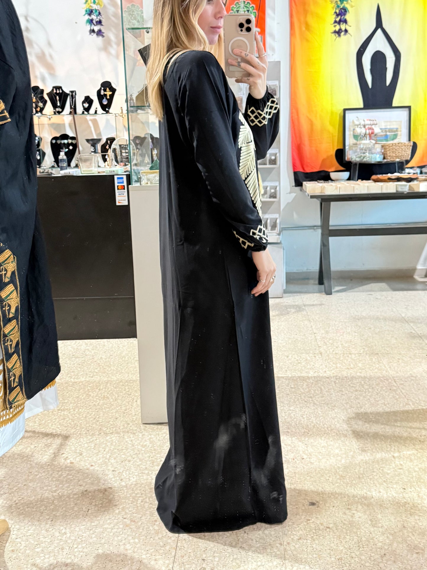 100% Cotton Dress ( Black )