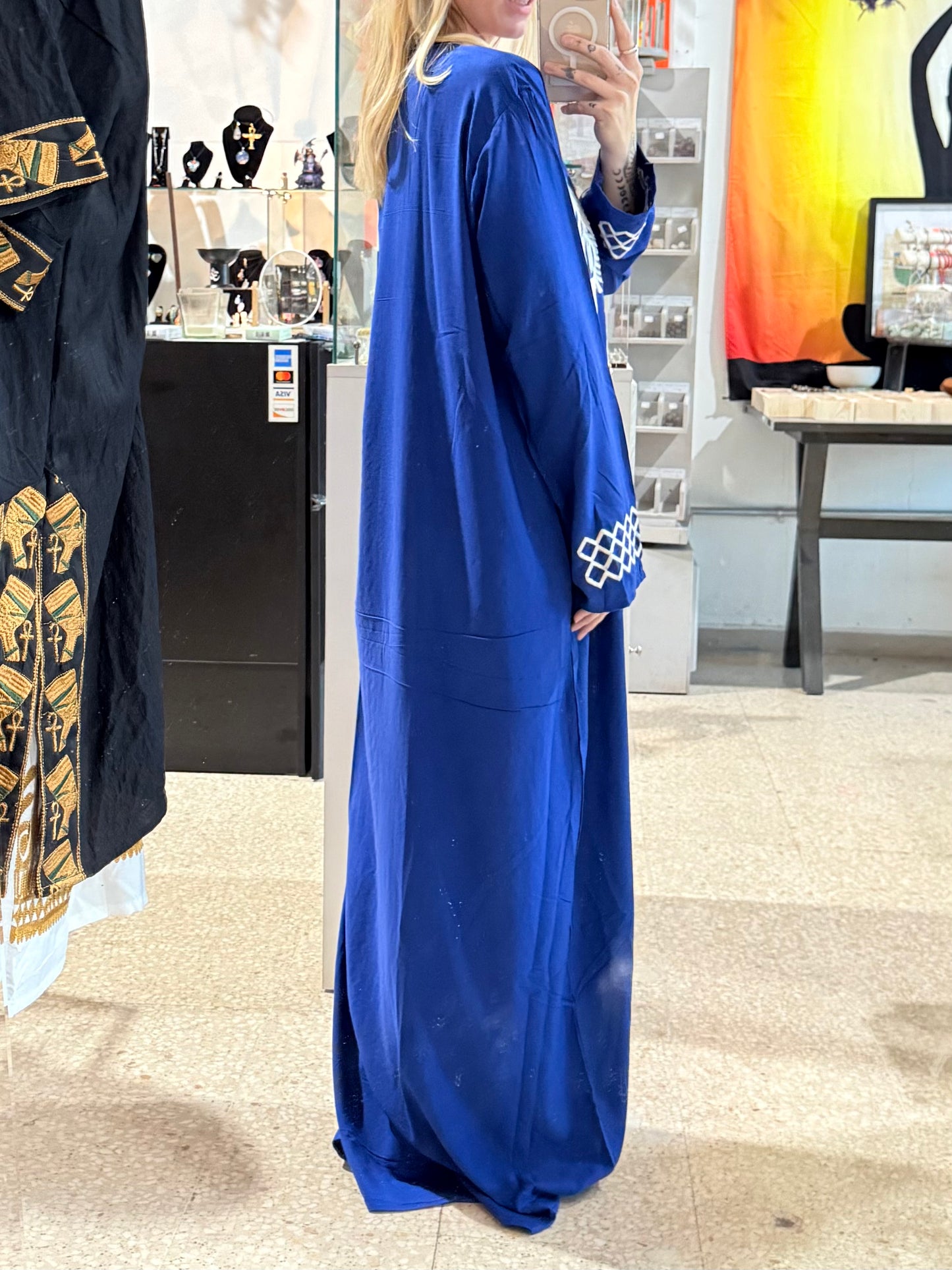 100% Cotton Dress ( Blue )