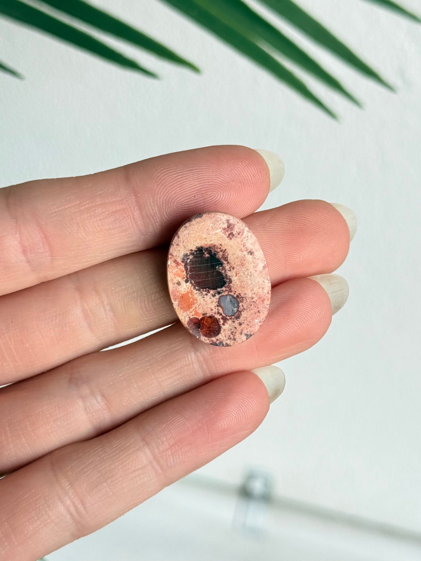 Fire Agate on Matrix Cabochon