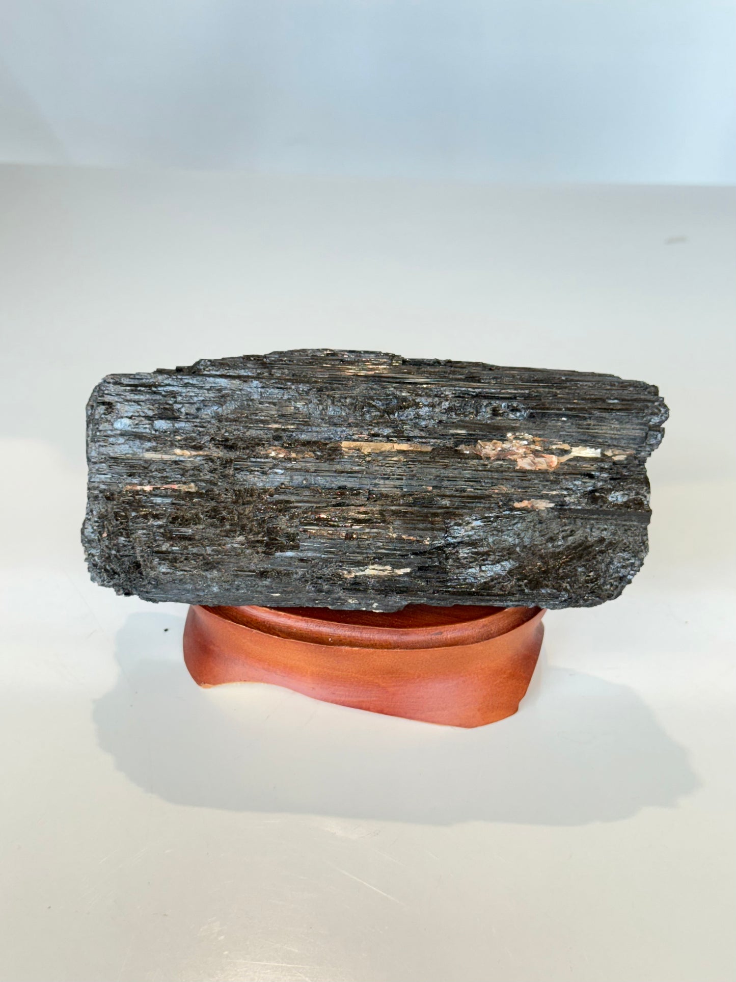 Black Tourmaline with wooden stand