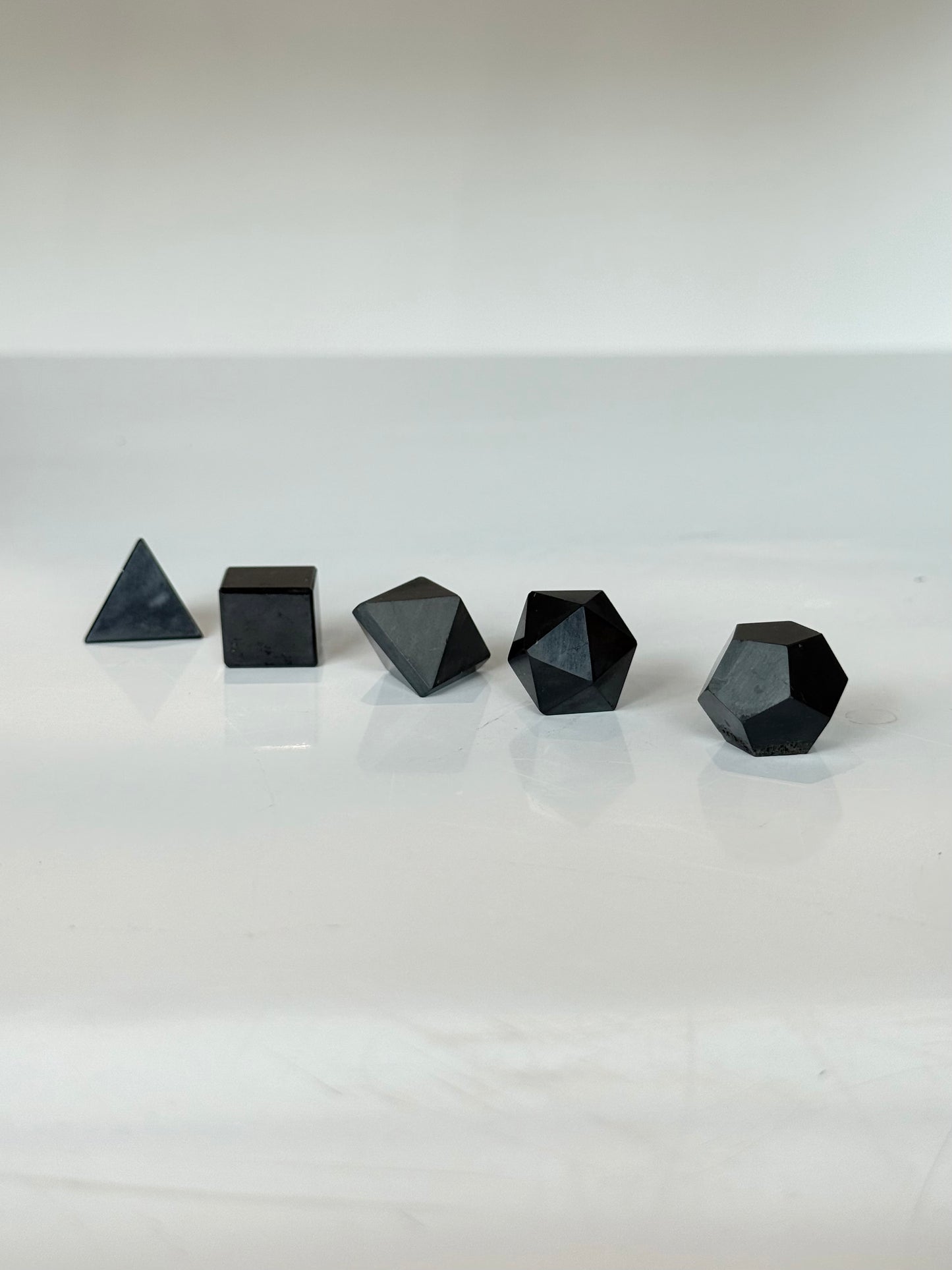 Shungite Platonic Solids Set - 5 Pieces