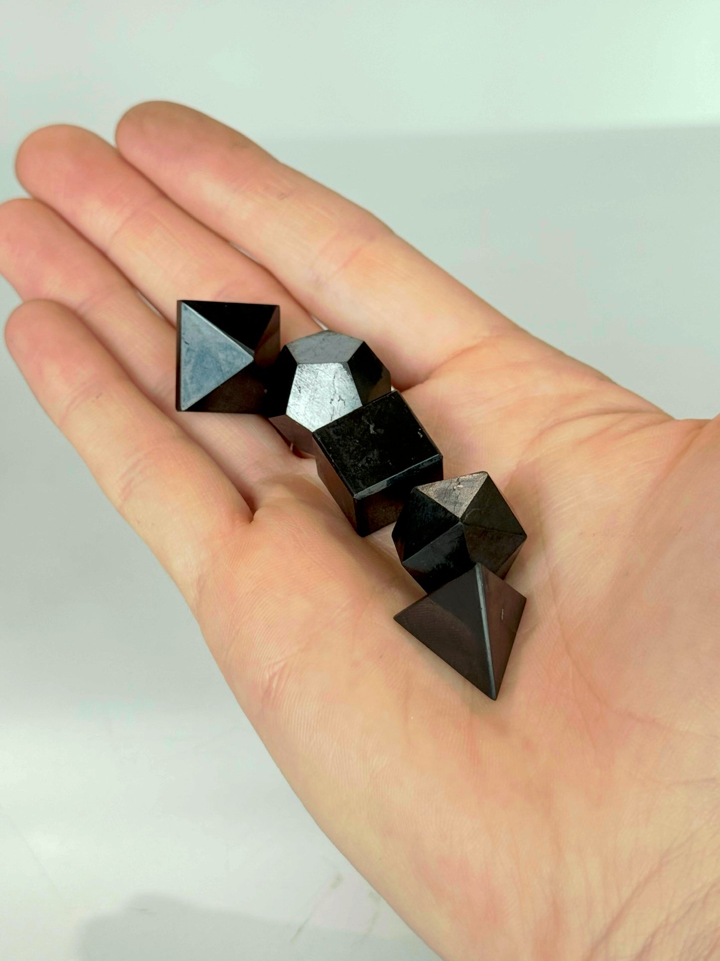 Shungite Platonic Solids Set - 5 Pieces