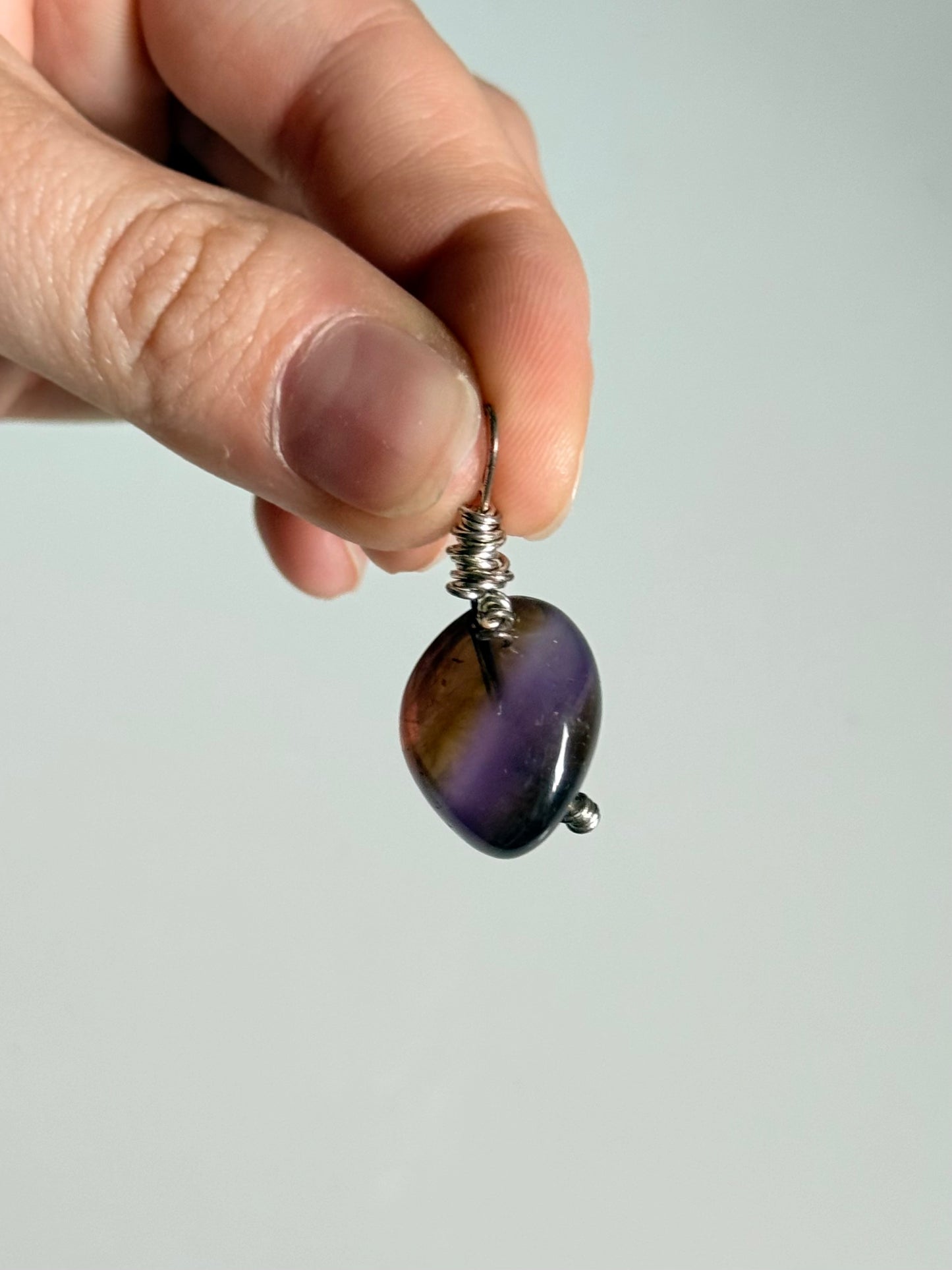 Amatrine Pendant ( Silver wire )