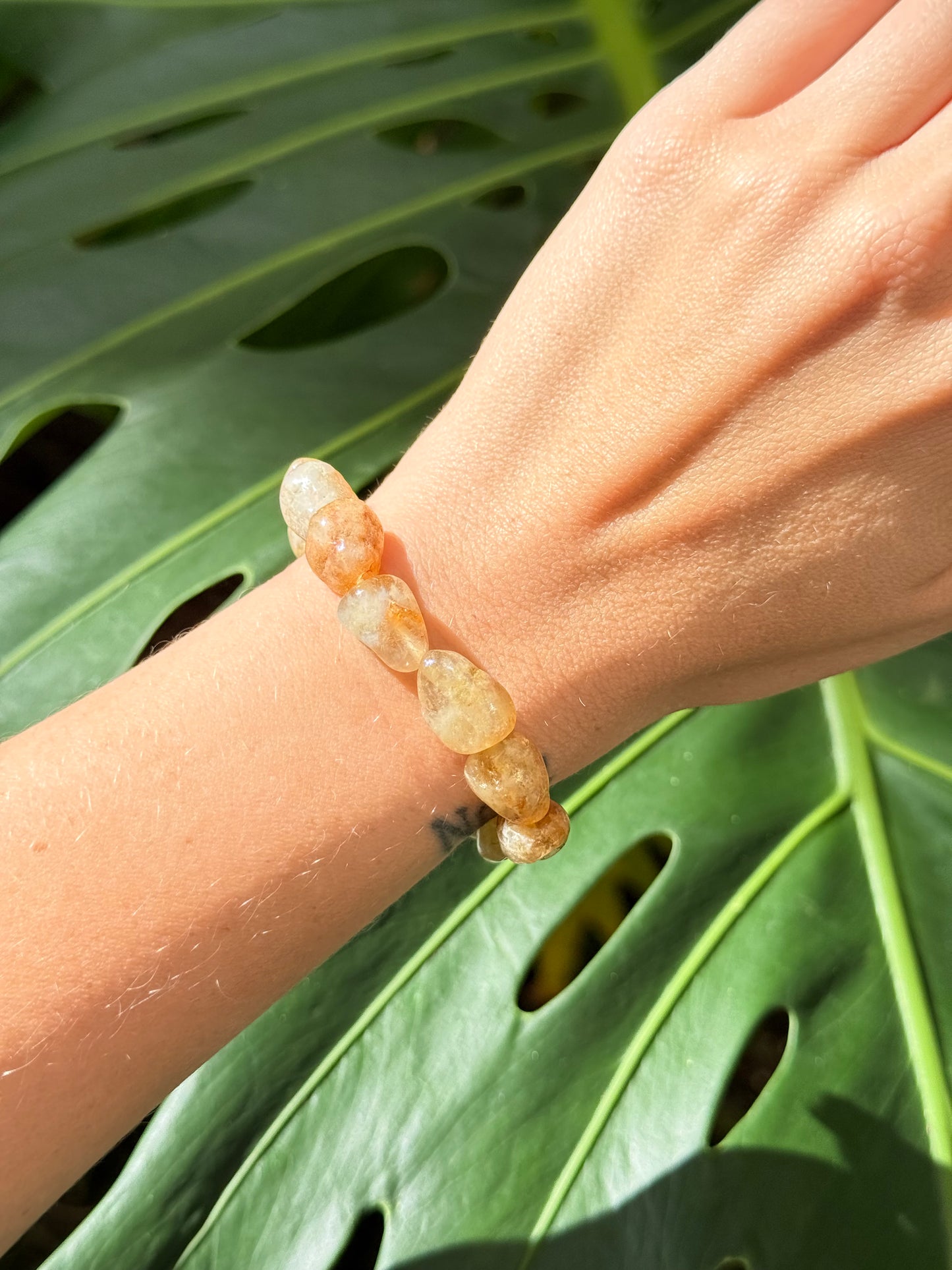 Citrine Freeform Bracelet ( Heat Treated )