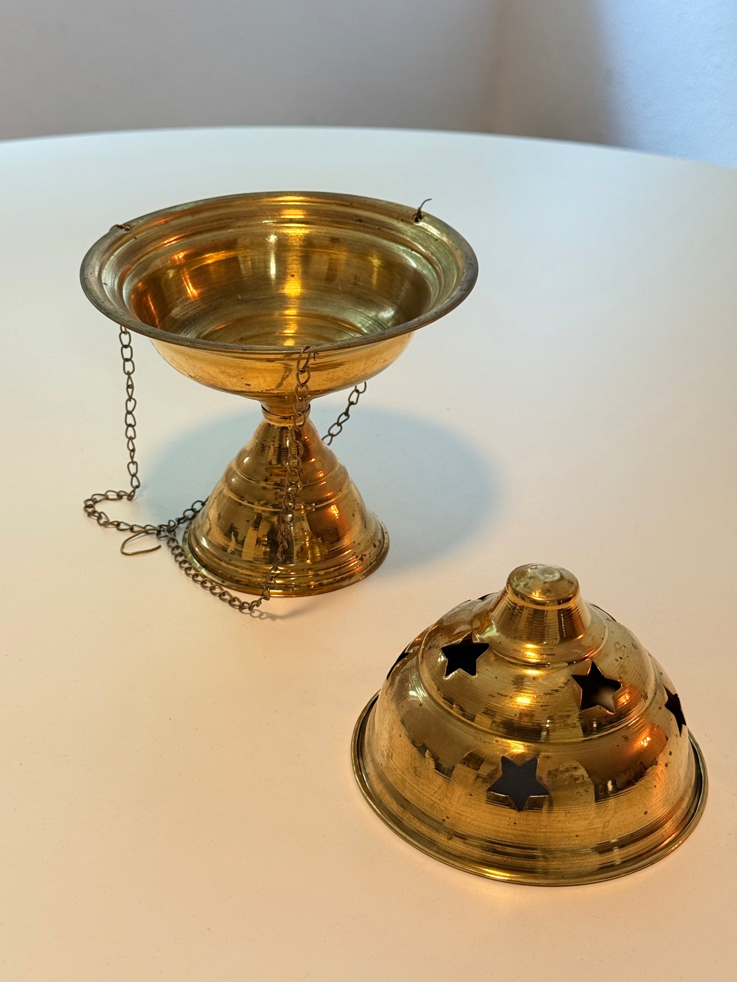 Brass Incense Burner for Smudging Lamp Resin Rituals