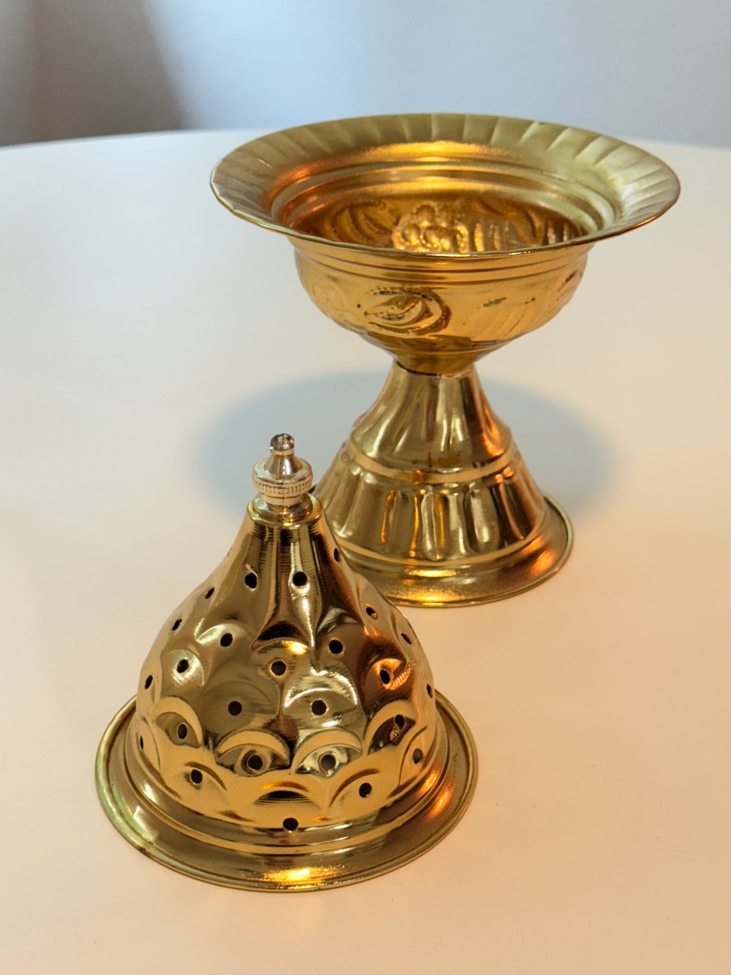 Brass Incense Burner for Smudging Lamp Resin Rituals