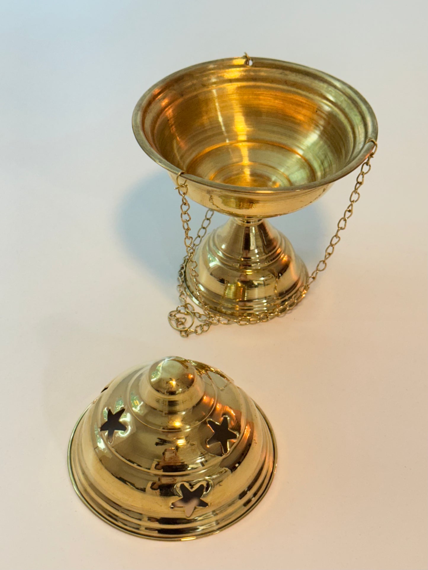 Brass Incense Burner for Smudging Lamp Resin Rituals