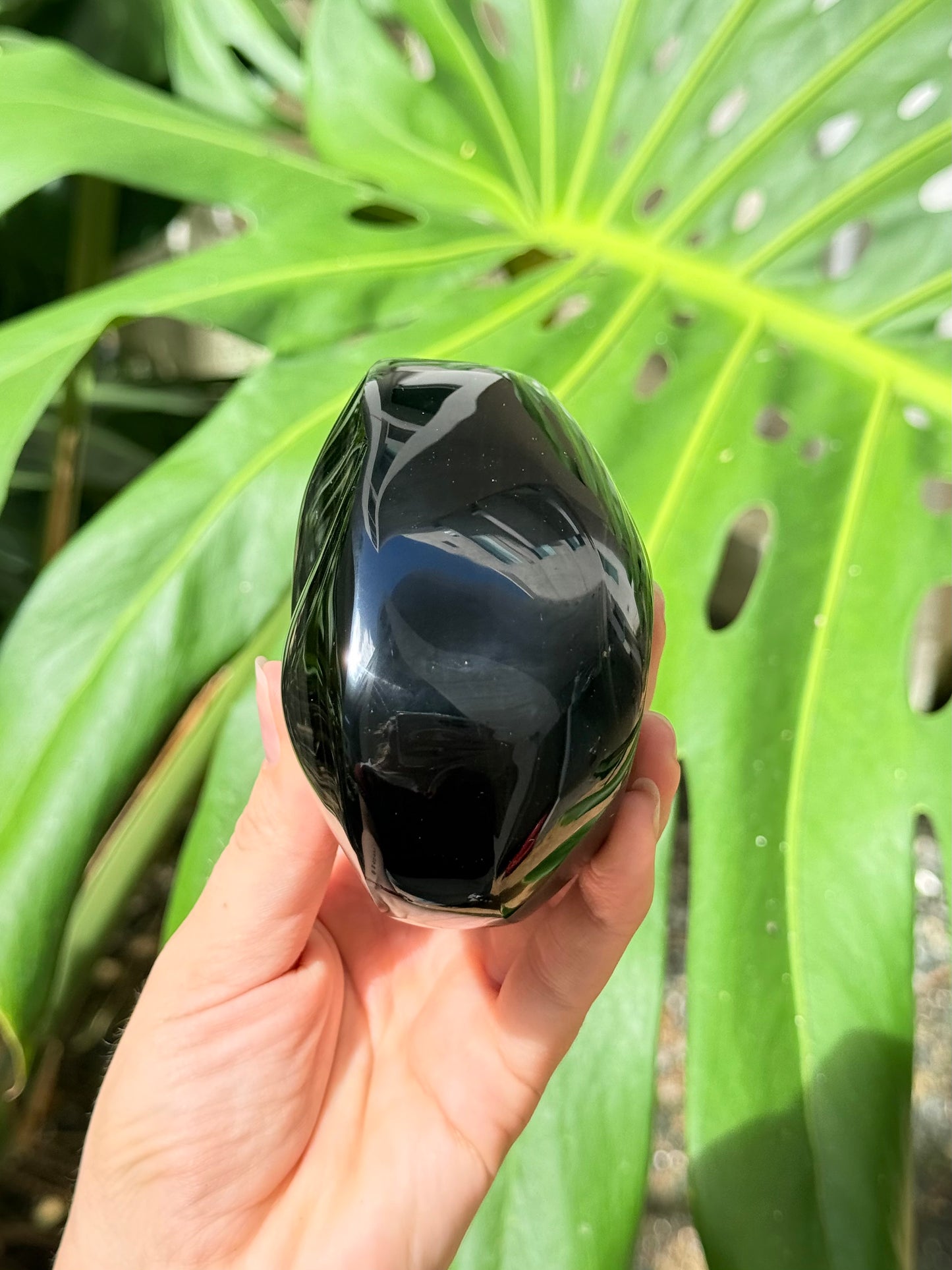 Rainbow Obsidian Heart