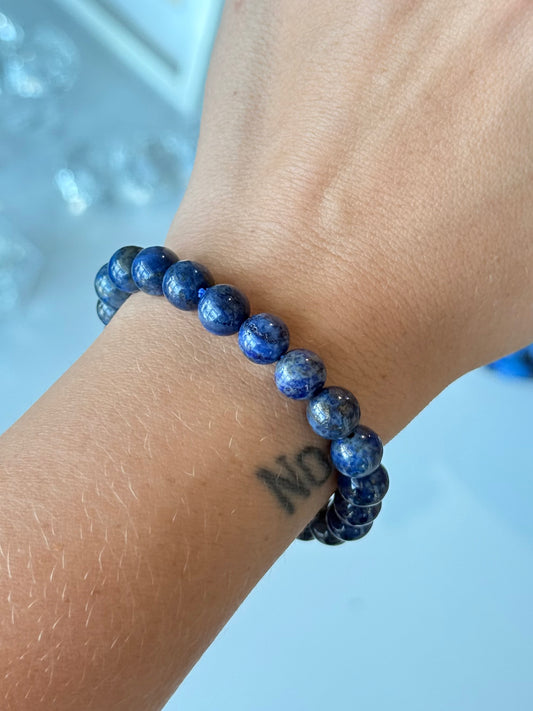 Lapis Lazuli (Grade A) 8mm Bracelet / Pulsera de Lapislázuli (Grado A) 8mm