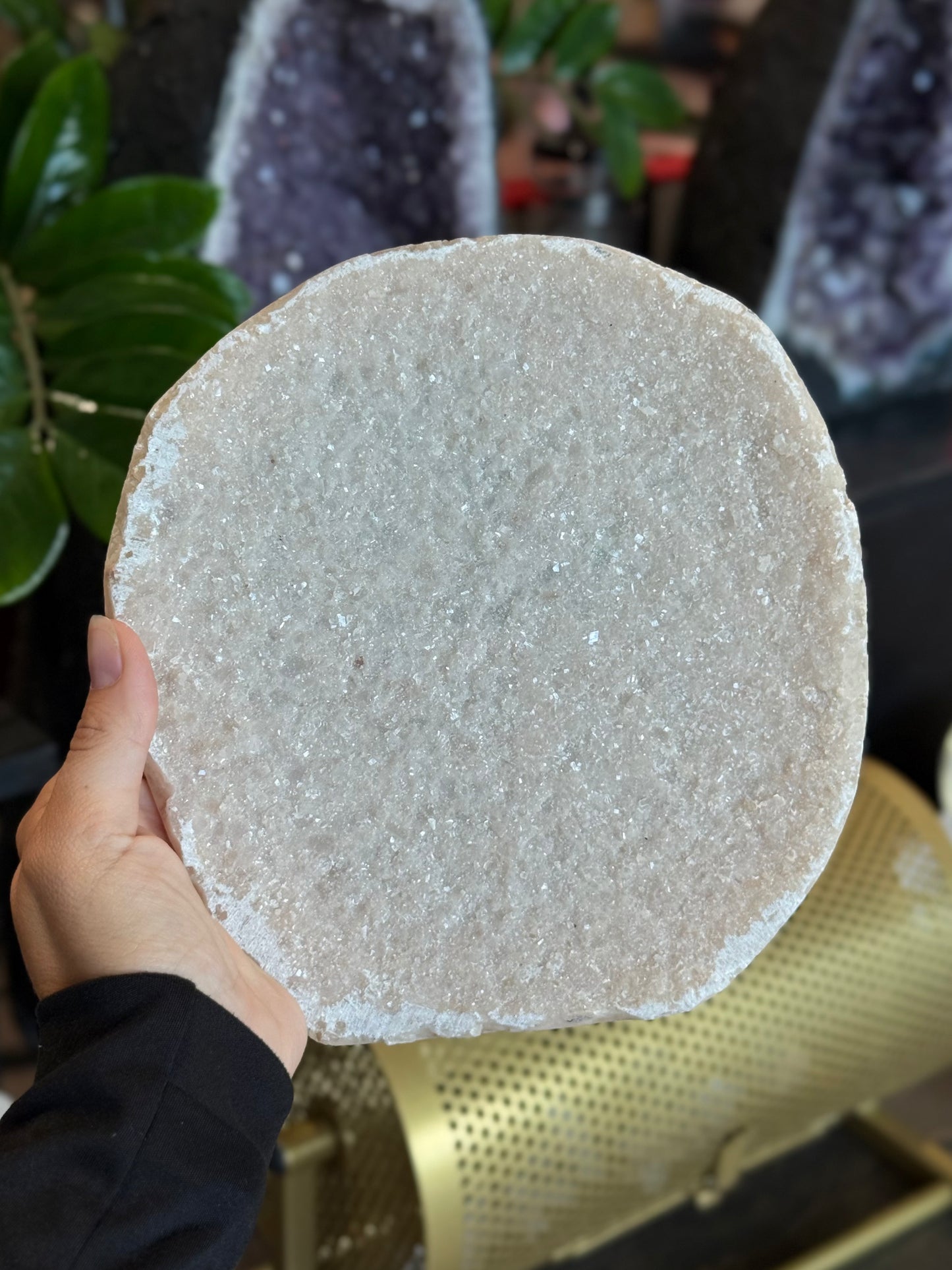 Egyptian Alabaster Flower of Life Slab / Placa de Alabastro Egipcio Flor de la Vida